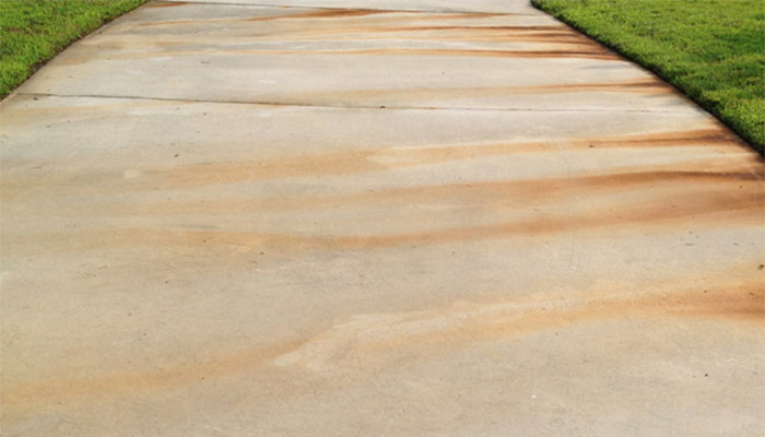 What Causes Rust Stains On Concrete Ethan S Roof Exterior Washing - How To Get Rust Stains Out Of Concrete Patio